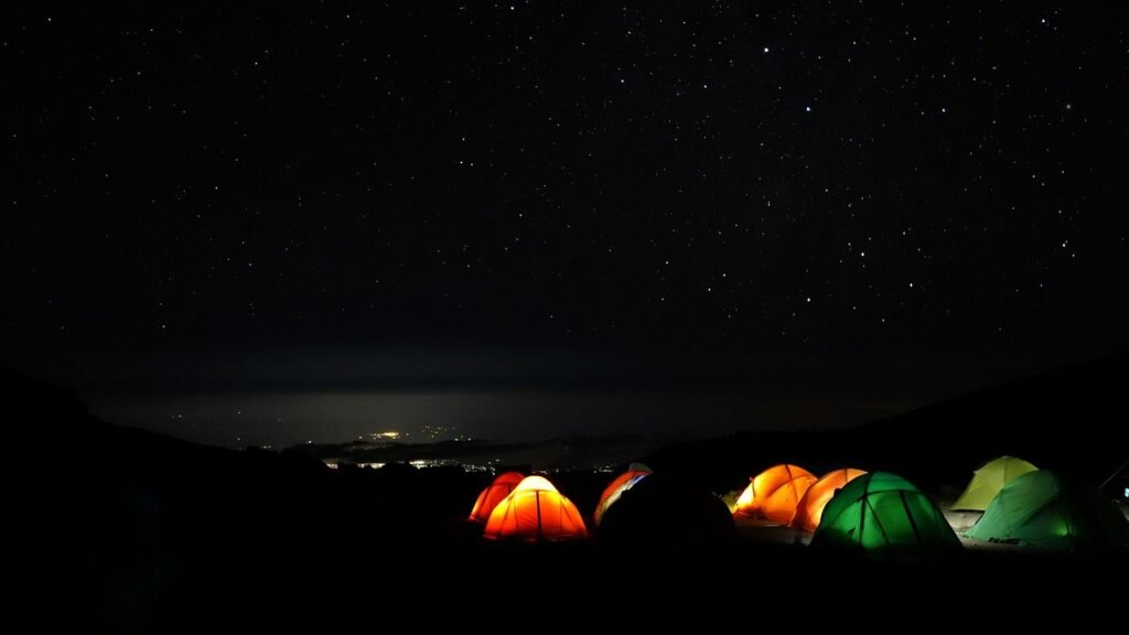 kilimanjaro, nature, mountain, barranco camp, night, long exposure